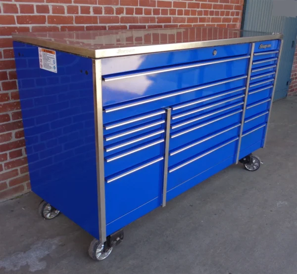 Snap-on 72" 22-Drawer Triple-Bank Masters Series Roll Cab KRL1023BPCM Royal Blue