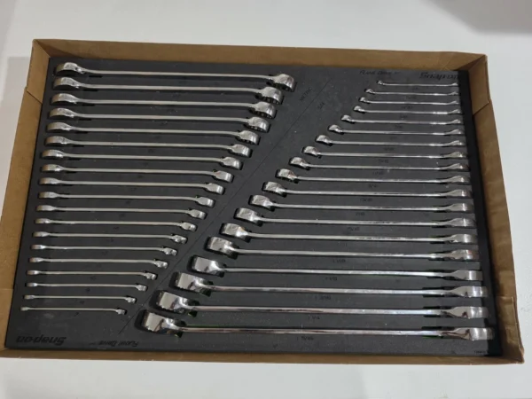 Snap-on SOEXFSET1BG 38-piece MASTER Flank Drive Plus Wrench GREEN Foam Set