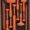 Snap-on Tools USA ORANGE 6pc Soft Grip DeadBlow Hammer Master Foam Set HBBD6FO