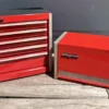 Snap-On Mini Tool Box Top & Bottom Chest Set Red 8 Drawer