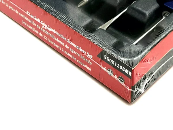Snap On Tools NEW SGDX120BMB 12pc POWER BLUE Soft Grip Combo Screwdriver Set USA