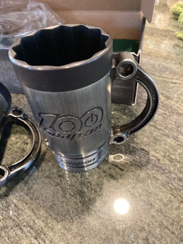 Snap On 100th anniversary flankard mug set made in USA