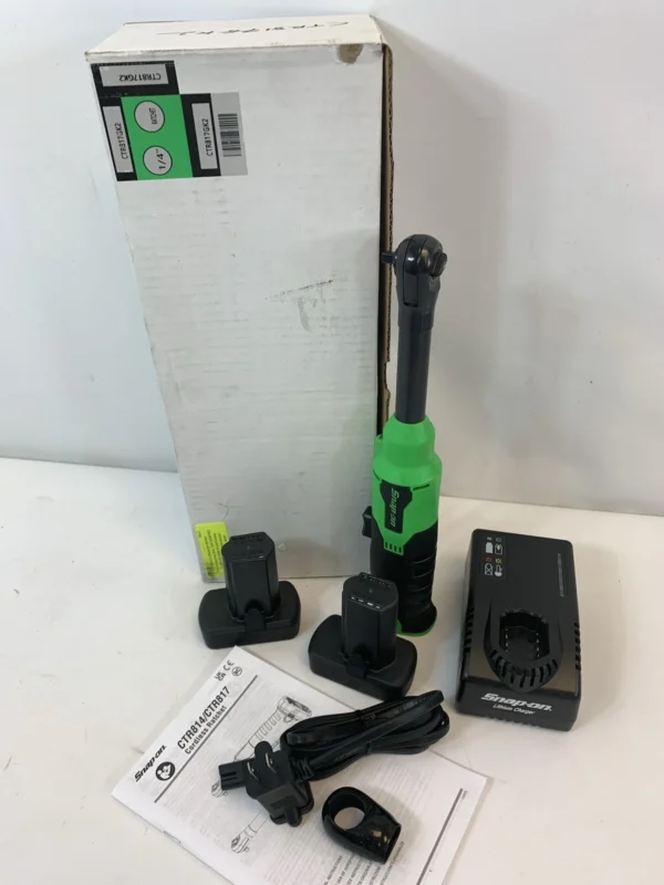 Snap On CTR817G 1/4" 14.4V MicroLithium Cordless Long Neck Ratchet - Tool only