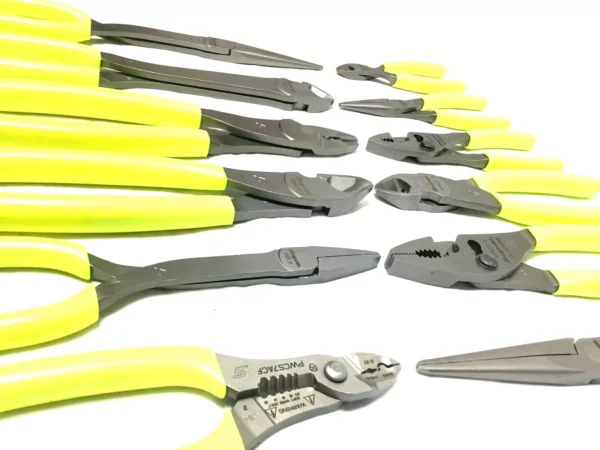 New Snap-on™ 12-pc Essential Heavy Duty Hi-Viz Yellow Plier Set