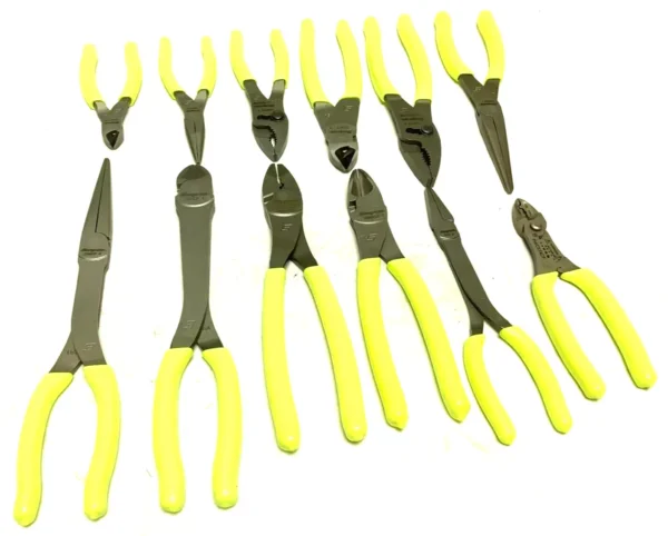 New Snap-on™ 12-pc Essential Heavy Duty Hi-Viz Yellow Plier Set