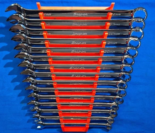 Snap-On 15 pc Metric combination wrench set 24mm - 10mm OEXM713B PLUS 2 NEW !