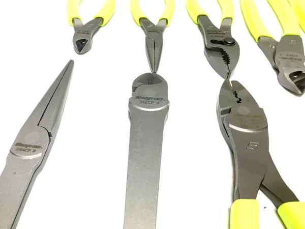 New Snap-on™ 12-pc Essential Heavy Duty Hi-Viz Yellow Plier Set