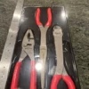 Snap On pl330acf 3 pc long nose pliers set sealed red
