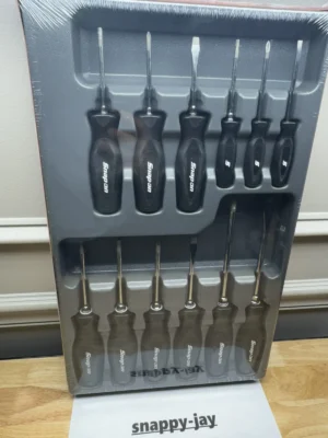 Snap-on Tools NEW 12pc BLACK Soft Grip Combo Screwdriver Set - SGDXW120B