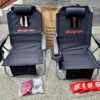 x2 Snap-On Cornhole Black Beach Chairs Corn Hole Snap On w/Bags Fold Up NOB READ