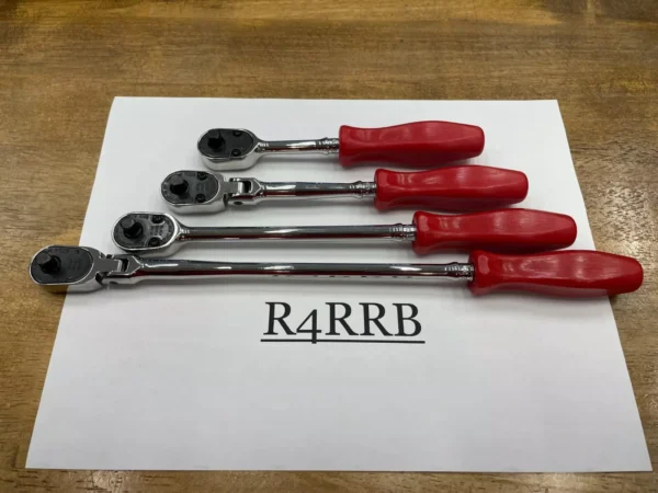 Snap-on Tools USA NEW RED 4 Piece 1/4" Drive Assorted Ratchet Master Set