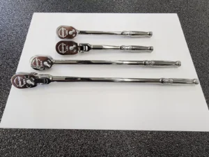 Snap-on Tools USA NEW 4-Piece 1/4" Drive Fixed & Flex Head Chrome Ratchet Set