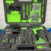 Snap On CTS861K2GNG Green 60 Piece Hex Cordless Screwdriver Kit New! J jr