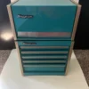 Snap On Mini Micro Tool Box TEAL Combo Rare Top Chest 2 piece w drawers