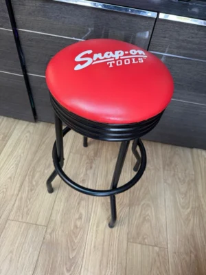*New* Snap On Tools Bar Stool Technician Chair Red & Black Rare Promo Collectib