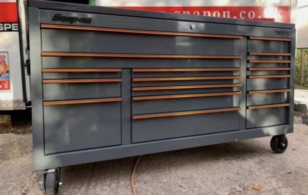 Snap On Toolbox Roll Cab 73" Storm Grey Armoured Rhino Worktop KRA2423