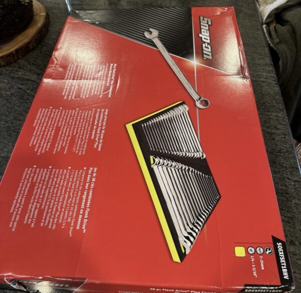 New Snap-on™ SOEXFSET1BG 38-piece MASTER Flank Drive Plus Wrench GREEN Foam Set