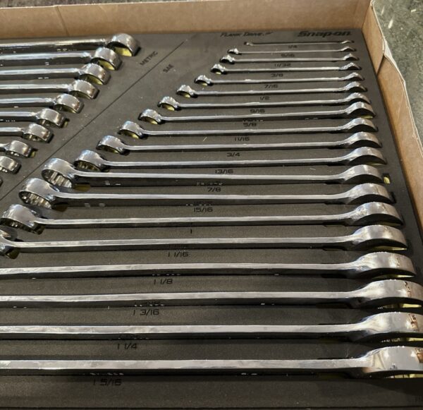 New Snap-on™ SOEXFSET1BG 38-piece MASTER Flank Drive Plus Wrench GREEN Foam Set